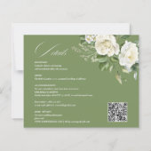 Creamy Floral Eucalyptus QR code Details Wedding (Vorderseite)