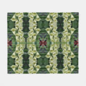 Creamy Foxglove Blume Abstrakt Fleecedecke (Vorderseite (Horizontal))