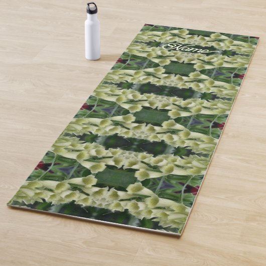 Creamy Foxglove Blume Abstrakt Personalisiert Yogamatte (Beispiel)
