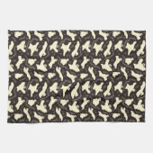 Creamy Ghosts - Halloween-Muster. Geschirrtuch (Horizontal)