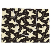 Creamy Ghosts - Halloween-Muster. Große Geschenktüte (Rückseite)