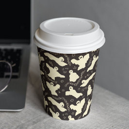 Creamy Ghosts - Halloween-Muster. Pappbecher