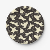 Creamy Ghosts - Halloween-Muster. Pappteller (Vorderseite)