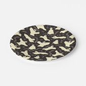 Creamy Ghosts - Halloween-Muster. Pappteller (Schrägansicht)