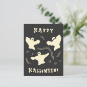 Creamy Ghosts - Happy Halloween! Feiertagspostkarte (Stehend Vorderseite)