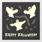 Creamy Ghosts - Happy Halloween! Fensteraufkleber (Blatt)