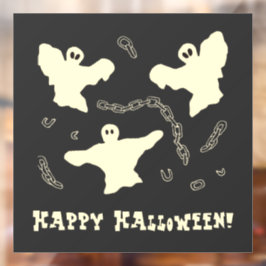 Creamy Ghosts - Happy Halloween! Fensteraufkleber