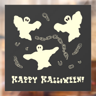 Creamy Ghosts - Happy Halloween! Fensteraufkleber