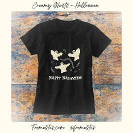 Creamy Ghosts - Happy Halloween! T-Shirt