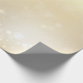Creamy Golden Christmas Schneeflocken Geschenkpapier (Ecke)