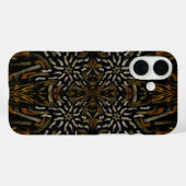 Creamy Golden Yellows Raked Pattern On Black Case-Mate iPhone Hülle (Rückseite (Horizontal))