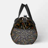 Creamy Golden Yellows Raked Pattern On Black Duffle Bag (Rechts)