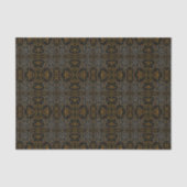 Creamy Golden Yellows Raked Pattern On Black Seidenpapier (Vorderseite)