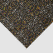Creamy Golden Yellows Raked Pattern On Black Seidenpapier (Ausschnitt)