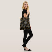 Creamy Golden Yellows Raked Pattern On Black Tasche (Am Model)