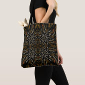 Creamy Golden Yellows Raked Pattern On Black Tasche (Von Nahem)