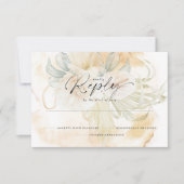 Creamy Goldenrod Gelbe Flora Reputation RSVP Karte (Vorderseite)