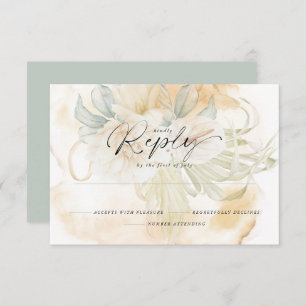 Creamy Goldenrod Gelbe Flora Reputation RSVP Karte