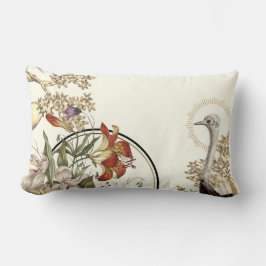 Creamy Ivory Artistic Tiger Lily Floral Design Lendenkissen