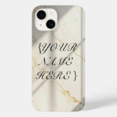 Creamy Marble Monogram Barely There iPhone Case (Rückseite)