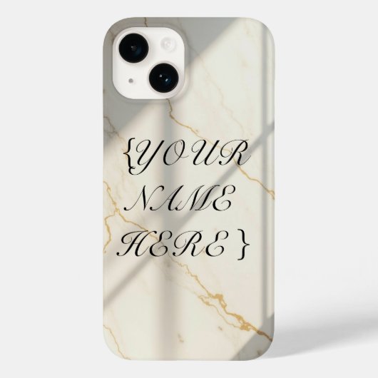 Creamy Marble Monogram Barely There iPhone Case (Rückseite)