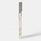 Creamy Marble Monogram Barely There iPhone Case (Rückseite / Rechts)