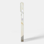 Creamy Marble Monogram Barely There iPhone Case (Rückseite / Links)