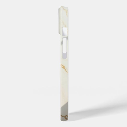 Creamy Marble Monogram Barely There iPhone Case (Rückseite / Links)