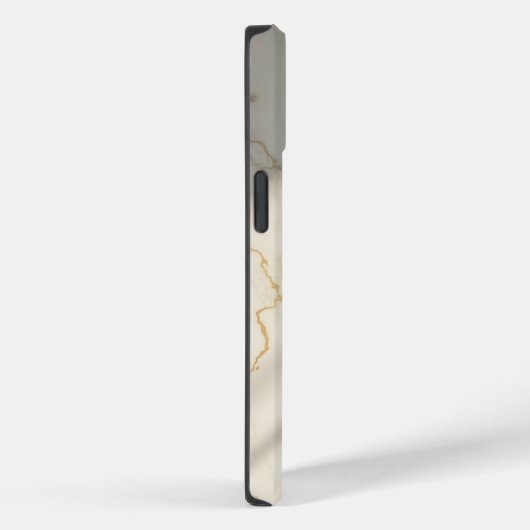 Creamy Marble Monogram Tough Style iPhone Case (Rückseite / Rechts)
