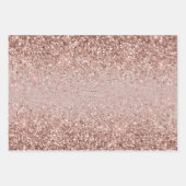 Creamy Mauve Rose Gold Glitzer Sparkle Geschenkpapier Set (Vorderseite 2)