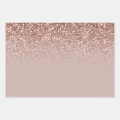 Creamy Mauve Rose Gold Glitzer Sparkle Geschenkpapier Set (Vorderseite)