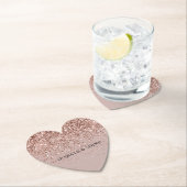 Creamy Mauve Rose Gold Glitzer Sparkle Untersetzer (Vor Ort)