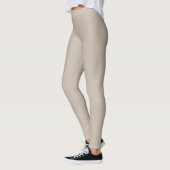 Creamy Mushroom Solid Color Leggings (Links)