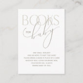 Creamy Neutral Book Request Enclosure Card Begleitkarte (Vorderseite)