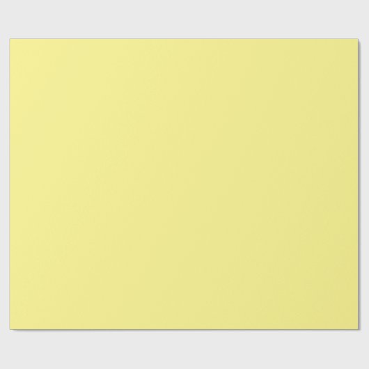 Creamy Pale Pastel Butter Gelb Solid Geschenkpapier (Flach)