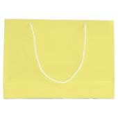 Creamy Pale Pastel Butter Gelb Solid Große Geschenktüte (Rückseite)
