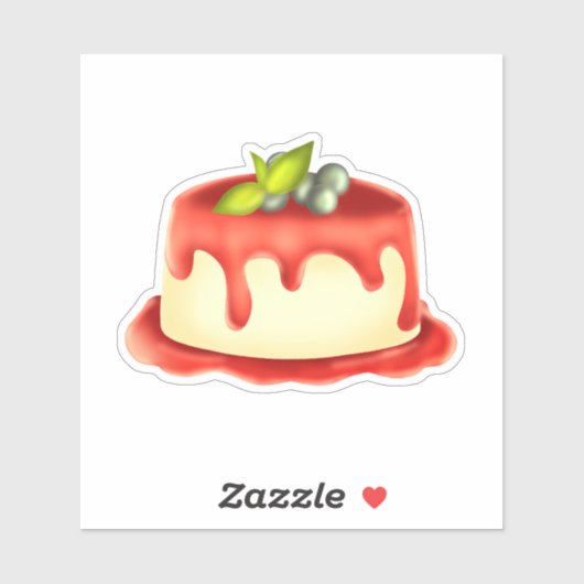 Creamy Panna Cotta Aufkleber (Blatt)