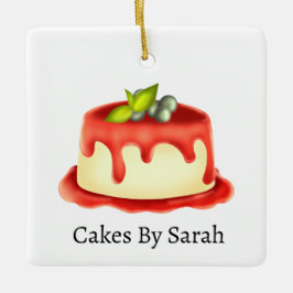 Creamy Panna Cotta Keramikornament