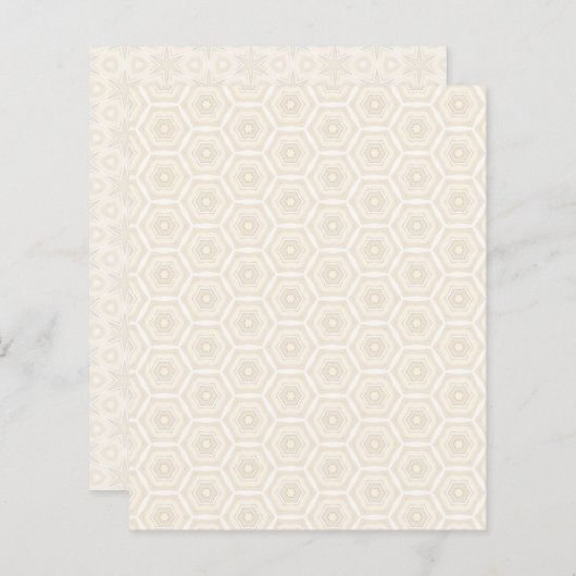 Creamy Peach Hexagon 4,5" x 5,6" Flachpapier (Vorne/Hinten)