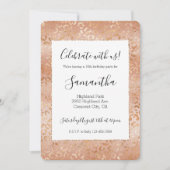 Creamy Peach Rose Blush Leopard Print Einladung (Vorderseite)