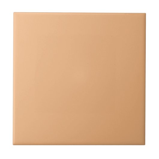 Creamy Peach Solid Color | #f2b57f Fliese (Vorderseite)