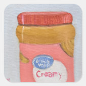 Creamy Peanut Butter Quadratischer Aufkleber (Vorderseite)