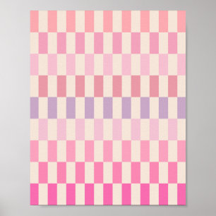 Creamy Pink Streifen 02 Poster