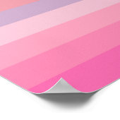 Creamy Pink Streifen Poster (Ecke)