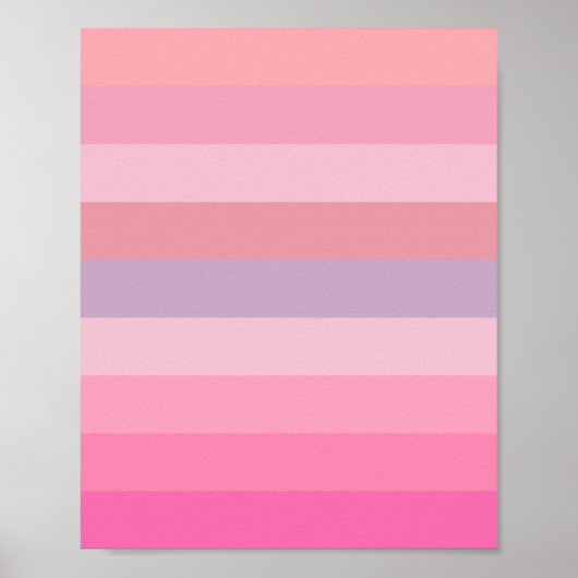 Creamy Pink Streifen Poster (Vorne)