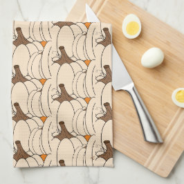 Creamy Pumpkin Pattern Fallküche Handtuch