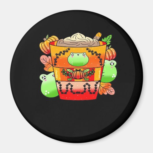 Creamy Pumpkin Spice Latte Season Magnet (Vorne)