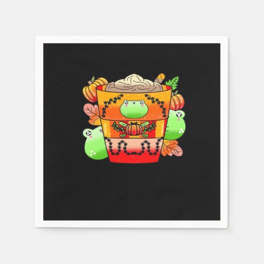 Creamy Pumpkin Spice Latte Season Serviette (Vorderseite)