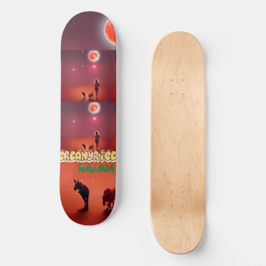 Creamy Rice Havana #5 "Over-Stylized Dogwalk" Skateboard (Vorderseite)