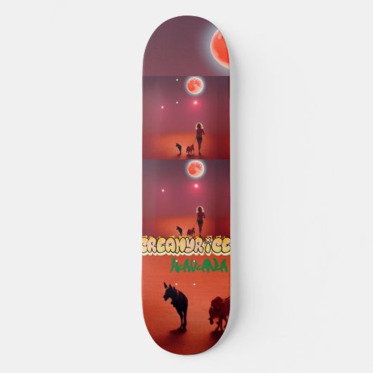 Creamy Rice Havana #5 "Over-Stylized Dogwalk" Skateboard (Vorderseite)